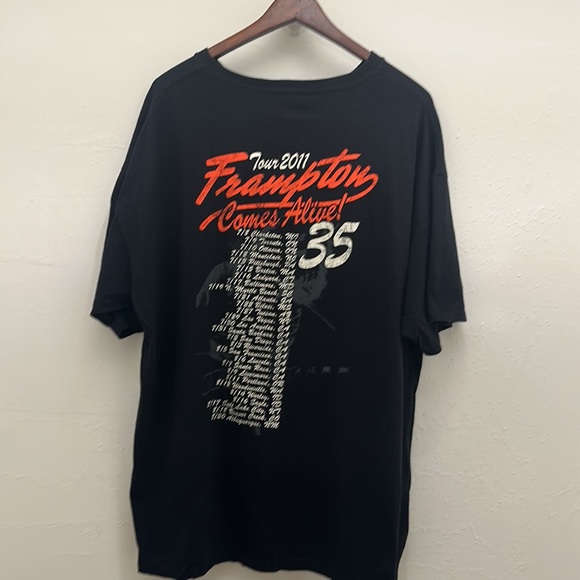 2011 Peter Frampton Comes Alive! 35 Graphic Men's Black short sleeve Shirt XXL - Picture 4 of 5